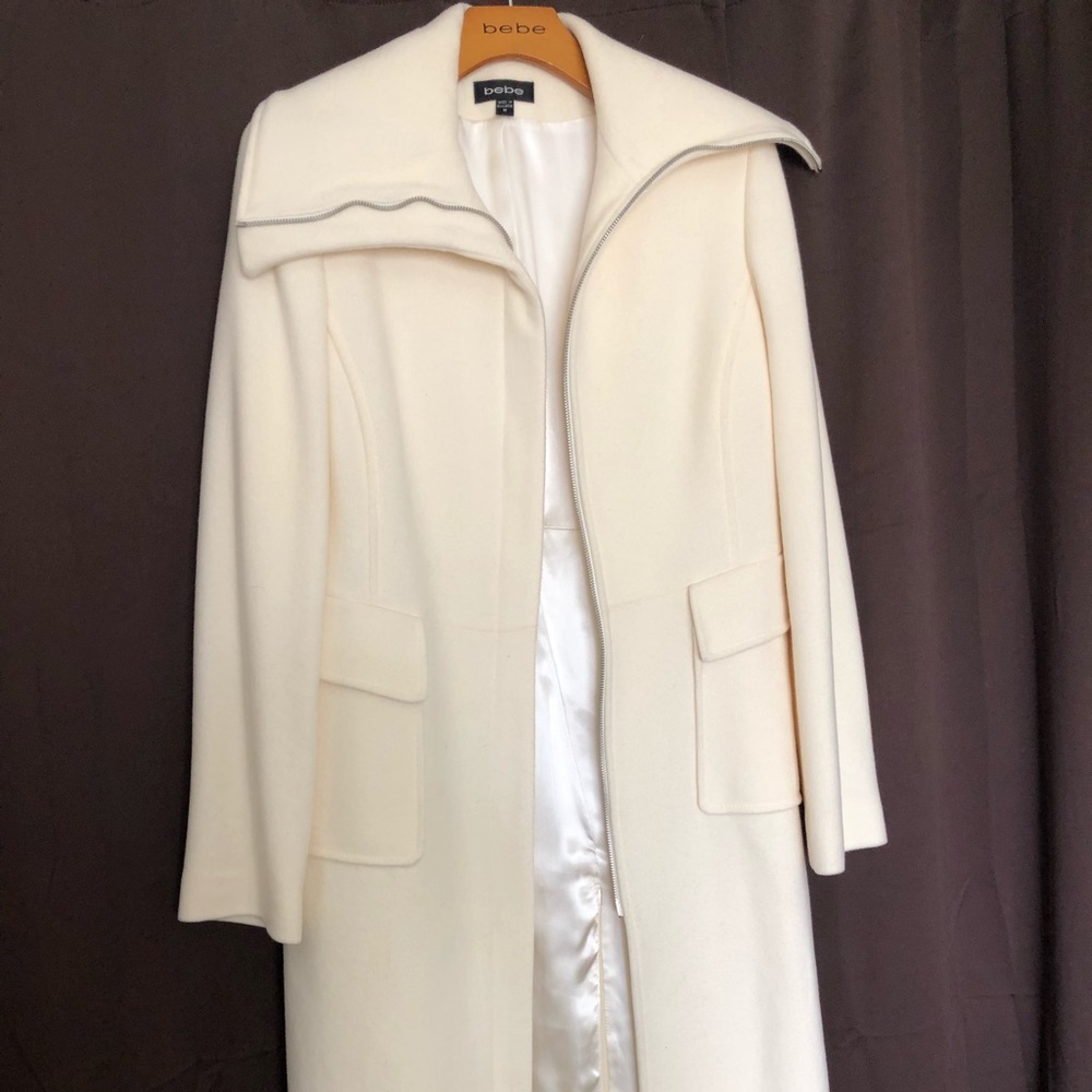 Bebe cream trench coat